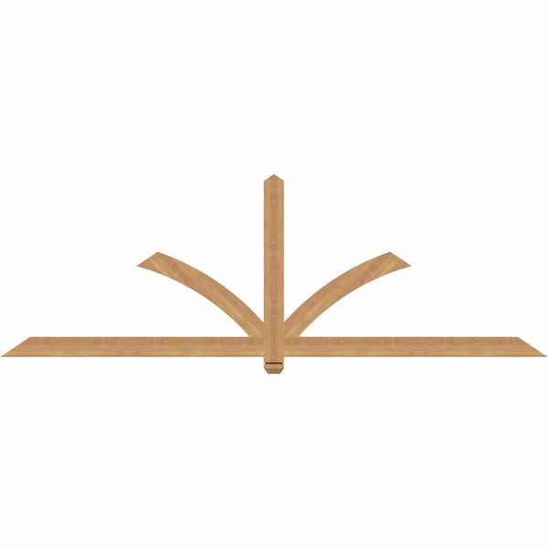 Ekena Millwork Redmond Smooth Timber Gable Bracket, Western Red Cedar, 96"W x 32"H x 1 1/2"D x 3 1/2"F, 8/12 Pitch GBW096X32X0204RED00SWR - main